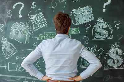 © Gautierbzh - stock.adobe.com Mann vor Schultafel